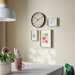 IKEA TALLSPARV  (ИКЕА ТАЛЛСПАРВ)  -  Настенные часы - чёрные/бежевые 28 см