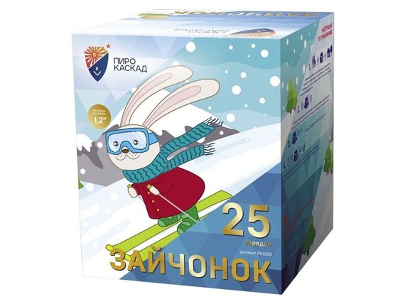Батарея салютов Зайчонок (25/1,2) PKU021
