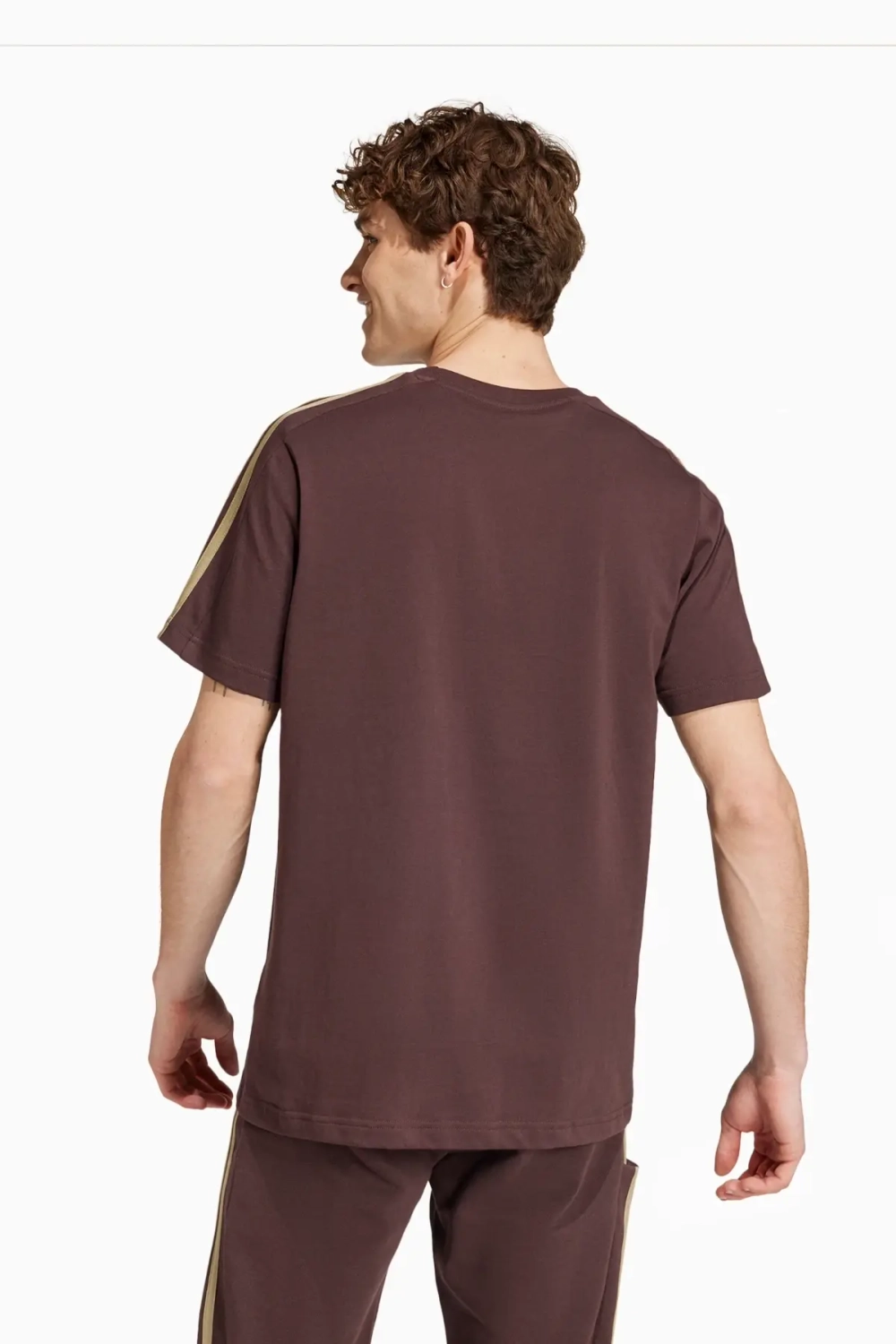 Футболка adidas Essentials Single 3S Tee - коричневый