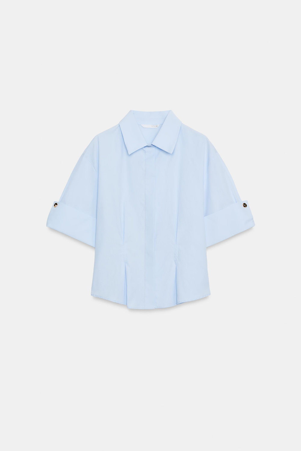 РУБАШКА СО СБОРКАМИ И КОРОТКИМИ РУКАВАМИ — ZARA