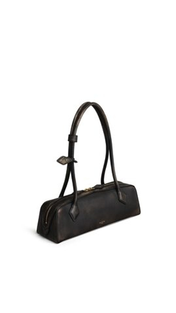 ALAÏA СУМКА LE TECKEL ИЗ НАТУРАЛЬНОЙ КОЖИ, ЦВЕТ СОСТАРЕННОЙ КОЖИ