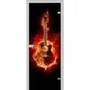 фотография стеклянной двери Акма Guitar с наличниками из экошпона в цвете манхеттен