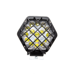 AE48H-16LED-LENS-HC Фара светодиодная дополнительная, шестиугольная 135*80*165, направленный свет, 16 диодов, линзованная, с решеткой, крепление по центру, 48 Вт, 10-30 В