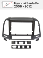 Переходная рамка 9" и комплект проводов для Hyundai Santa Fe 2006 - 2012
