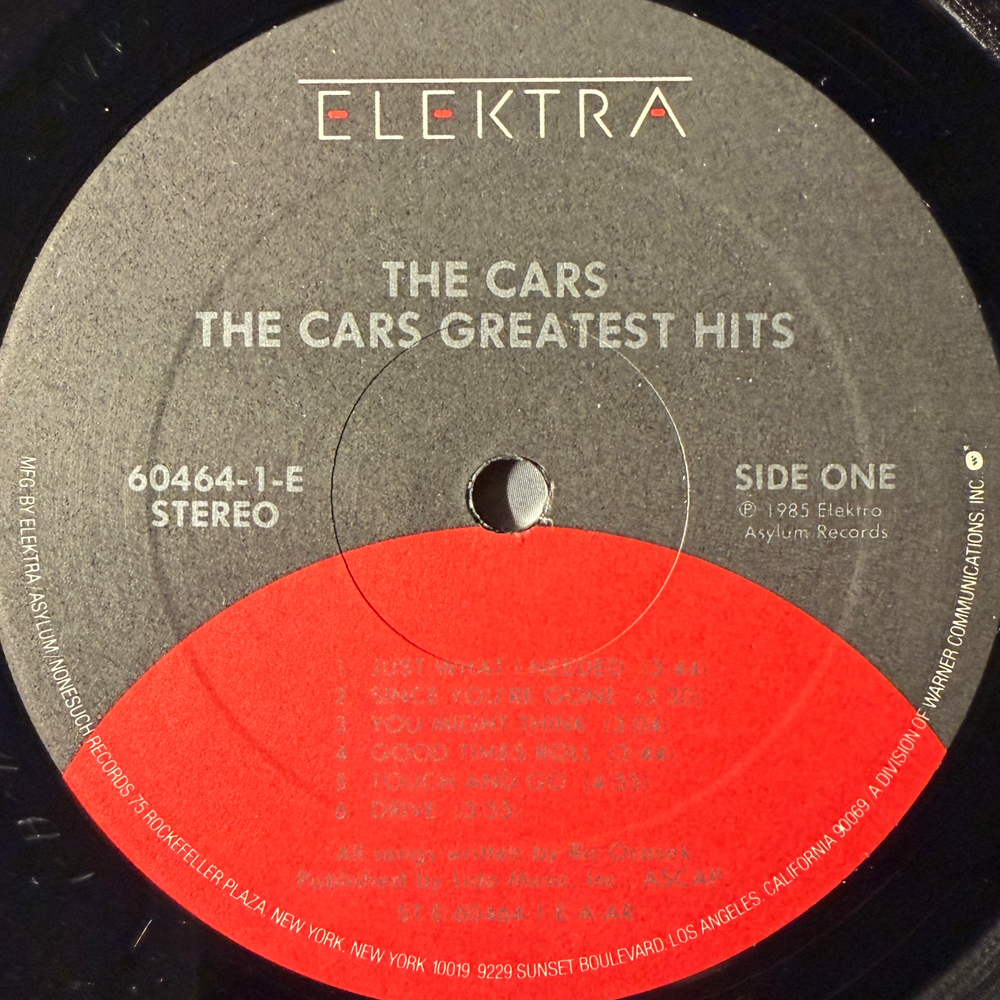 The Cars ‎– Greatest Hits (США 1985г.)