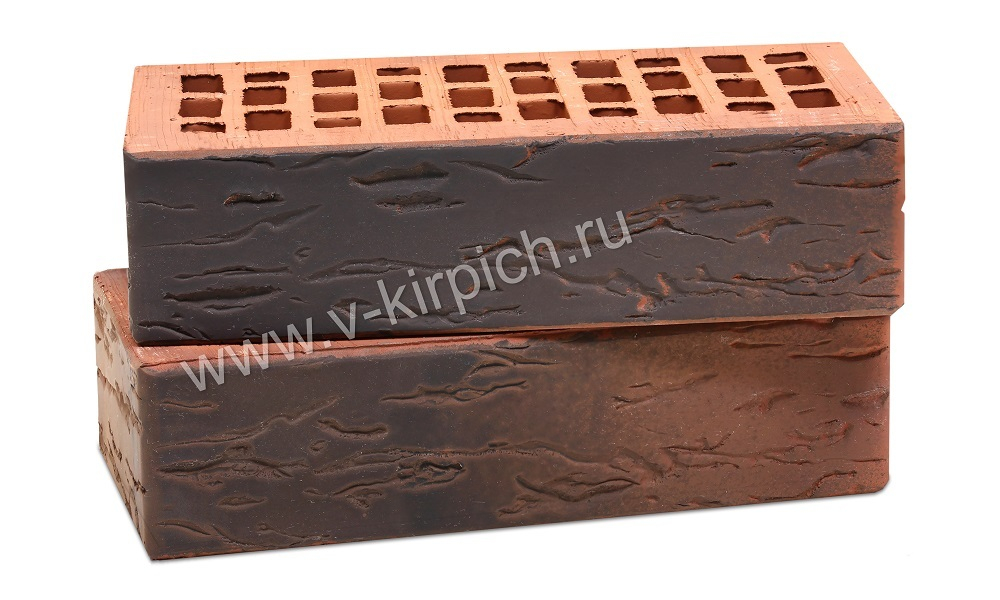 Кирпич лицевой Воротынский одинарный кортен, флеш руст