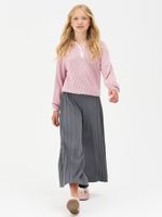 Кюлоты плиссированные широкие для девочки