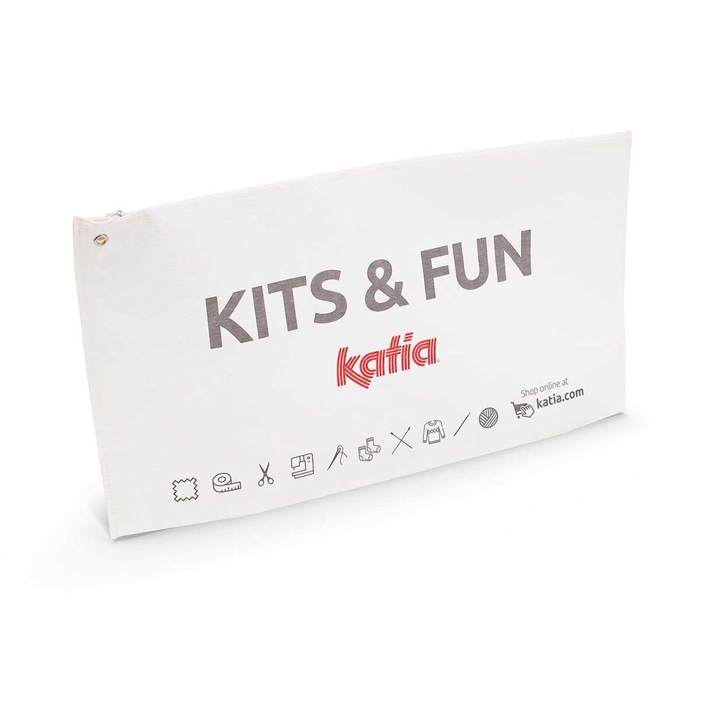 Органайзер Kits &amp; Fun для рукоделия с застежкой zip-lock и подвесом, 50х27х15 см, бумажный
