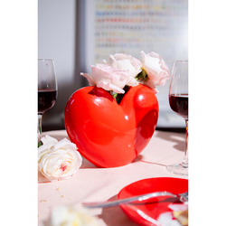 Ваза для цветов 15.5см Doiy Love красная