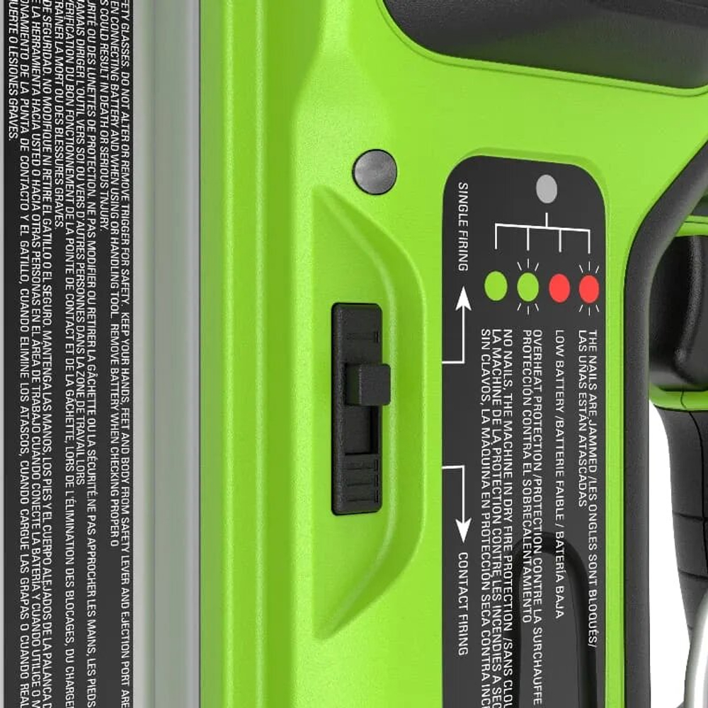 Гвоздезабивной пистолет аккумуляторный GREENWORKS 24V GD24BN 3400707, бесщёточный, без АКБ (3400707)