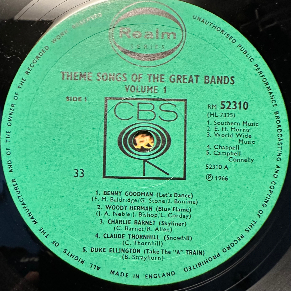 Сборник Theme Songs Of The Great Bands (Англия 1966г.)