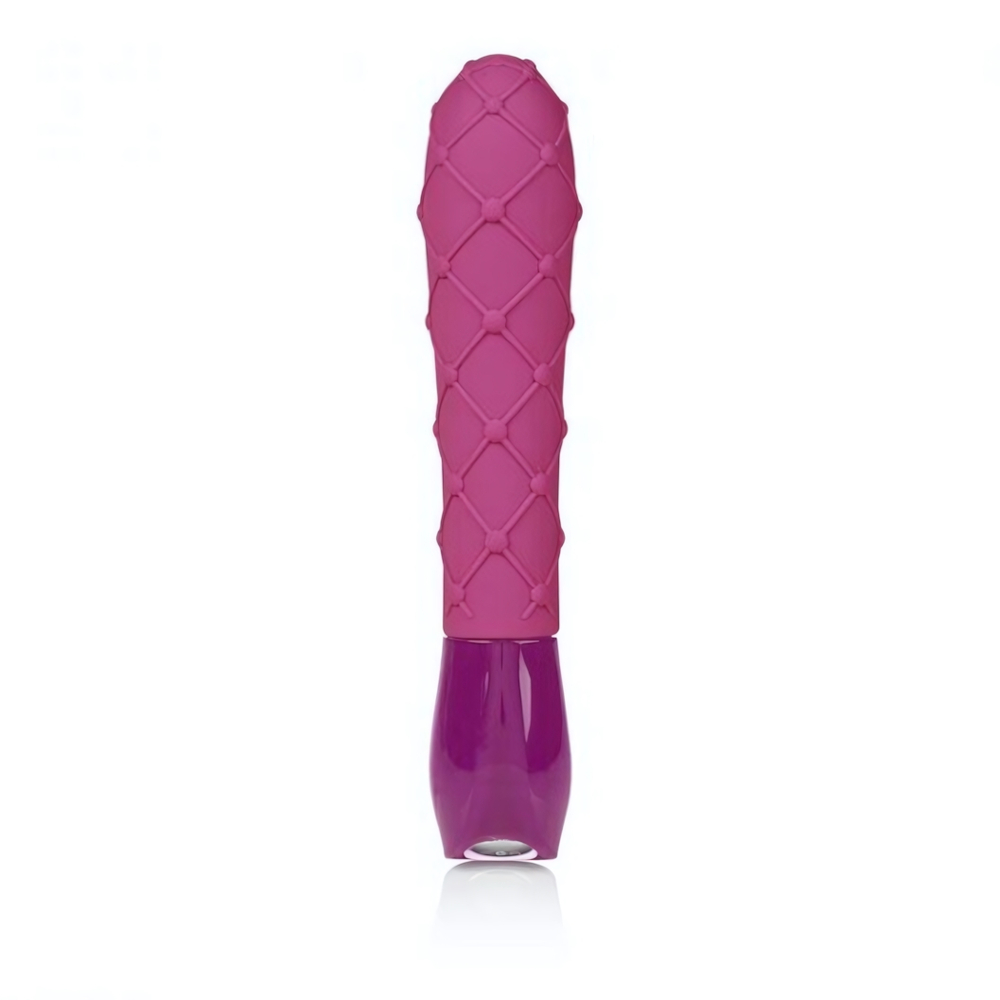 Мощный фактурный силиконовый вибратор Ceres Lace Massager (7 режимов) (Цвет: фиолетовый)