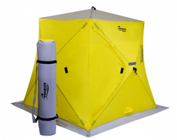 Палатка зимняя Helios Piramida 2,0х2,0 yellow/gray Premier