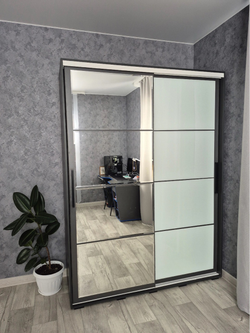 Шкаф-купе Крафт-6 ШКК-06 графит 1,6 м