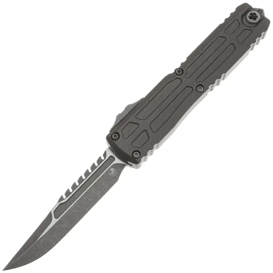 Нож Microtech Ultratech Gen III EX-ZBP Interceptor Sawback Bowie 1117EX-10APNCS - рукоять алюминий, сталь - M390MK