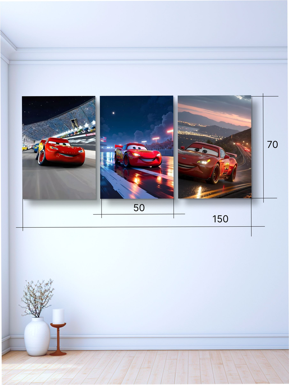 Картина Отпуск Стича модульная 50x70см 3шт.