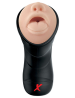 Мастурбатор-ротик Deep Throat Vibrating Stroker (Цвет: телесный с черным)
