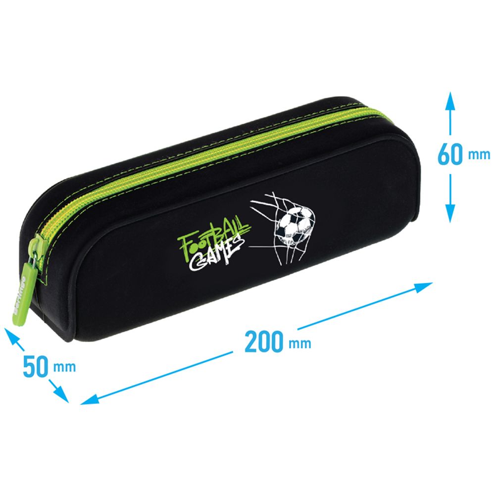 Пенал мягкий 200х60х50 Berlingo Football game, силиконовый