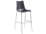 Стул барный пластиковый Scab Design Zebra Technopolymer, хром, антрацит