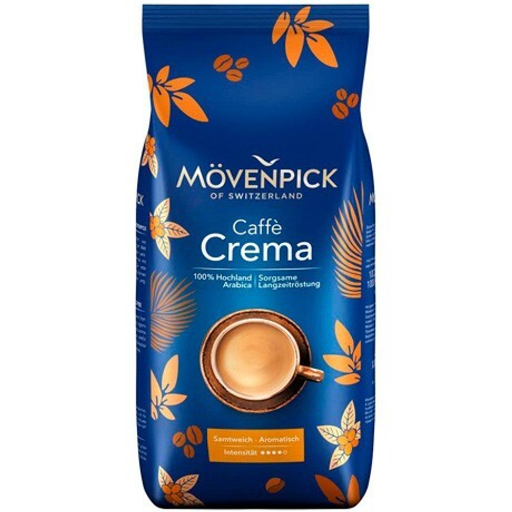 Кофе Mövenpick of Switzerland Caffè Crema, в зёрнах, 1кг., Мовенпик