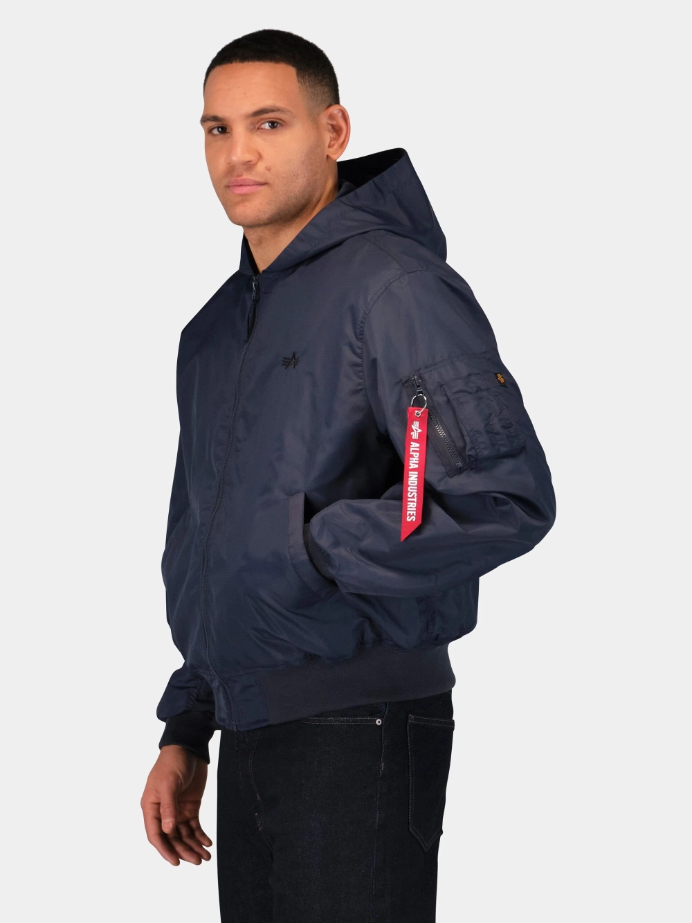 Куртка Alpha Industries Logo L-2B Hooded Hunter - Replica Blue