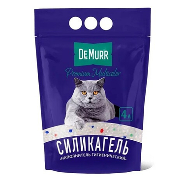 Наполнитель DEMURR PREMIUM силикагель для кошек 4 л
