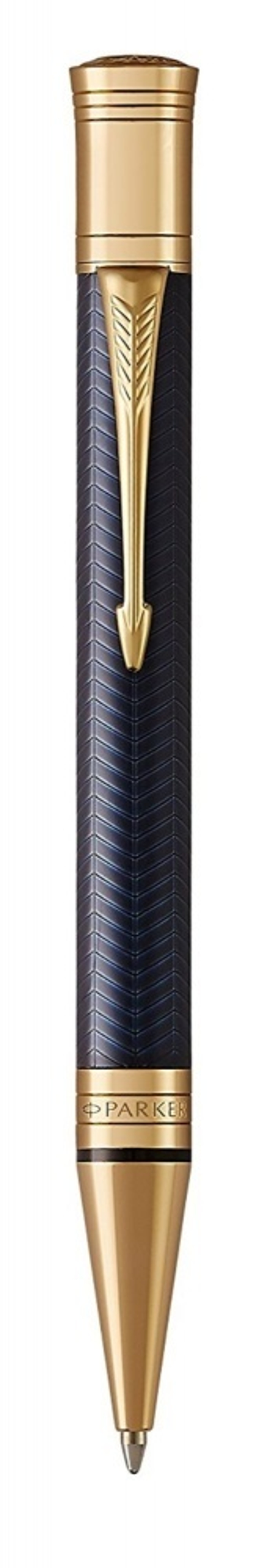 Шариковая ручка Parker Duofold Prestige Blue Chevron GT 1931373, стержень: M, цвет чернил: black, в подарочной упаковке