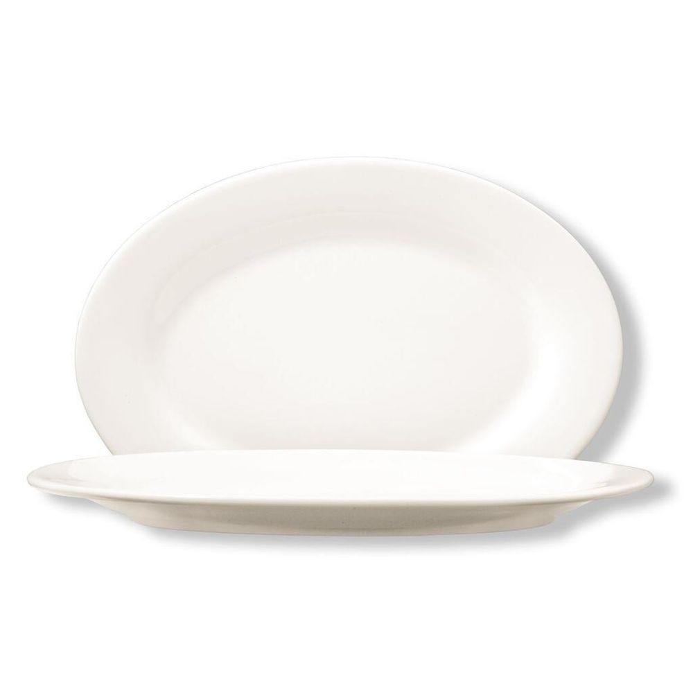Блюдо овальное 20*14 см h1,5 см для закусок белое фарфор P.L. Proff Cuisine [10]