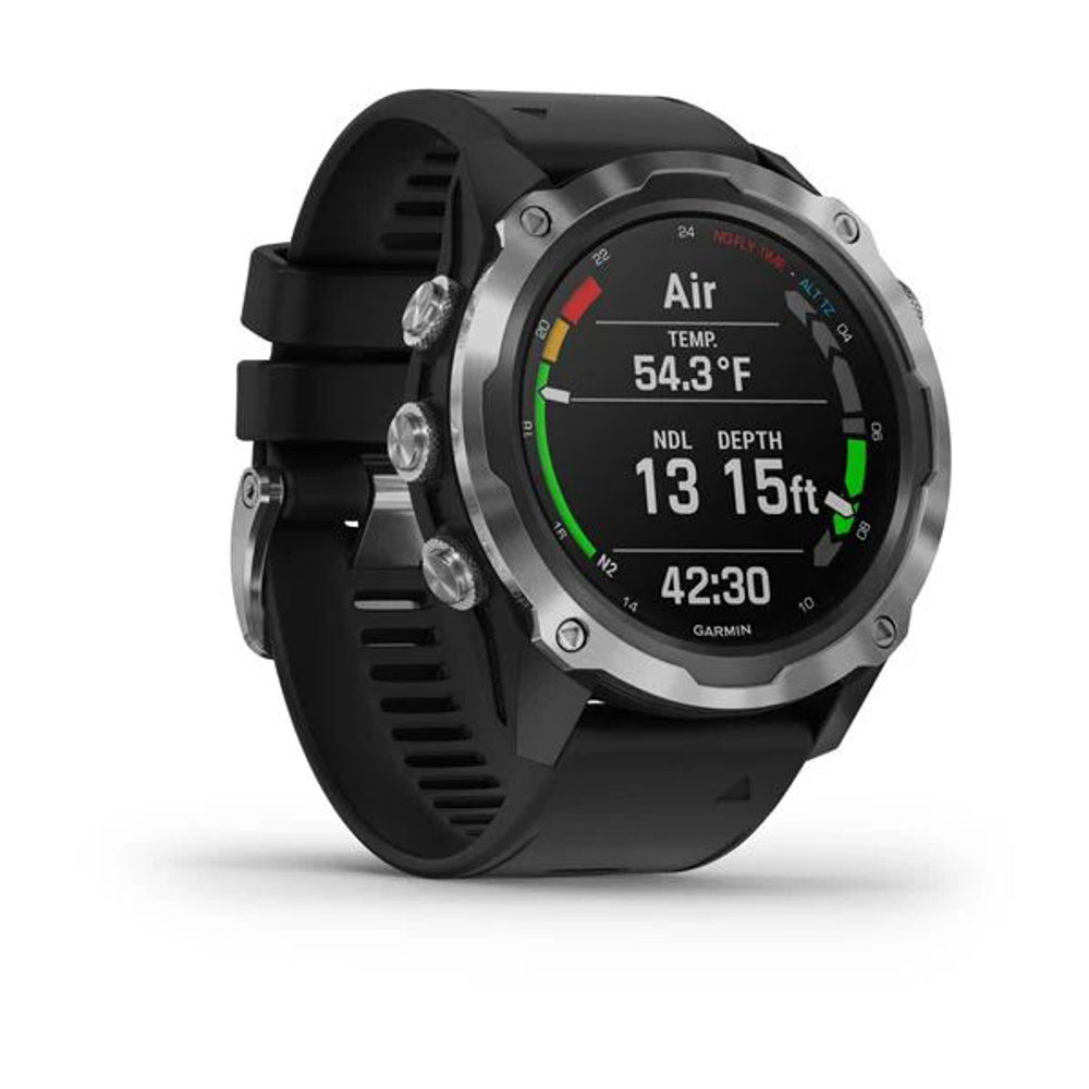Умные часы Garmin Descent Mk2 стальные с черным ремешком 010-02132-10