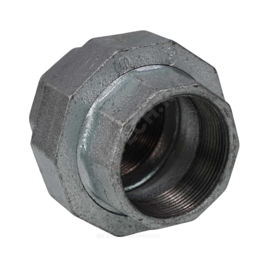 Соединитель прямой американка чугун оц Ду 40 (1 1/2") ВР/ВР Fittex PLUS