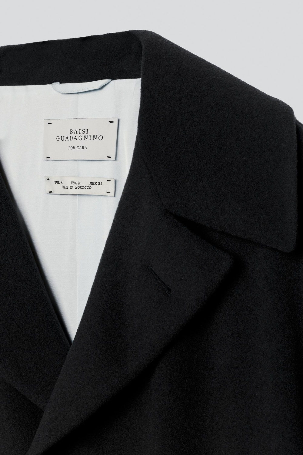 ZARA X BAISI GUADAGNINO ПАЛЬТО СВОБОДНОГО КРОЯ, АНТРАЦИТОВО-СЕРЫЙ