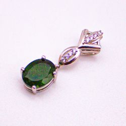 Подвеска серебро 925° — Хромдиопсид