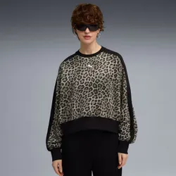 Толстовка женская PUMA T7 LEO LUXE AOP Over-Oversized Crew TR