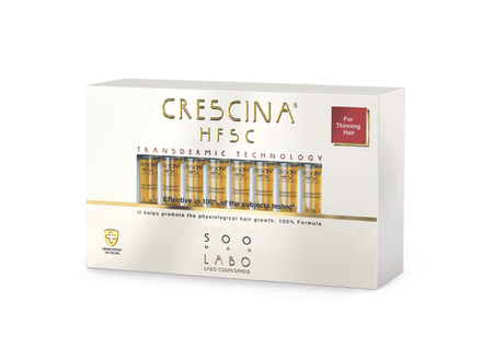 Crescina Transdermic HFSC 100% RE-GROWTH лосьон для возобновления роста волос для мужчин. Дозировка 500 / 20 ампул по 3,5 мл