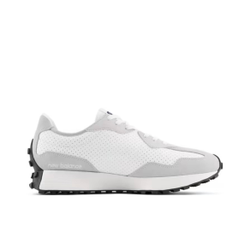 alt="Кроссовки New Balance 327 арт. MS327NH серая расцветка с синими акцентами вид спереди"