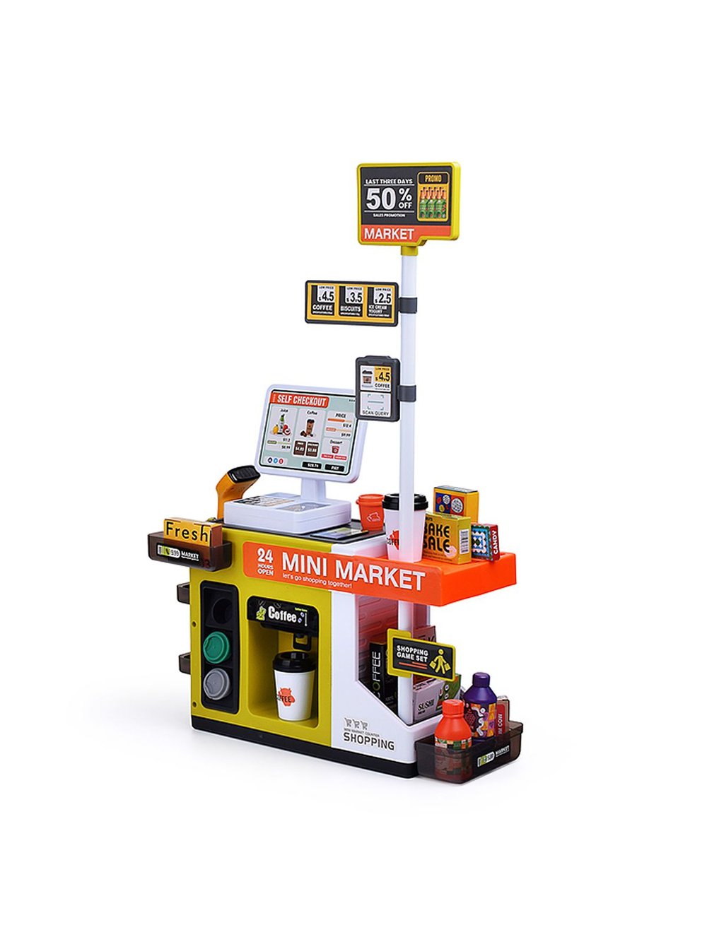 Игровой набор супермаркет магазин с кассой, свет, звук (668-172)
