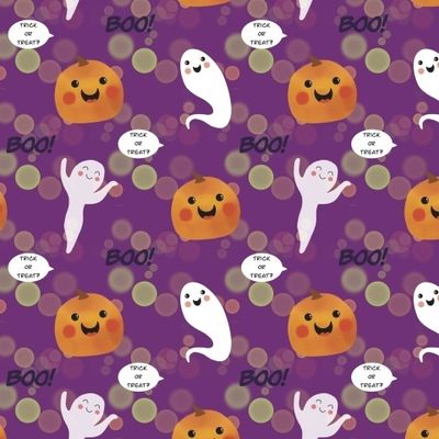 Funny ghosts and pumpkins