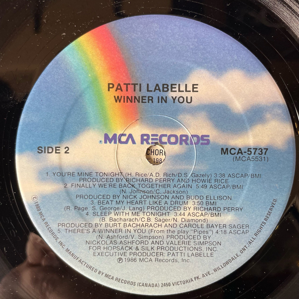 Винтажная виниловая пластинка LP Patti LaBelle Winner In You (США 1986)