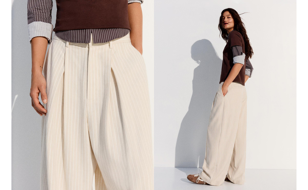 Мужские брюки super baggy fit с вытачками - BERSHKA