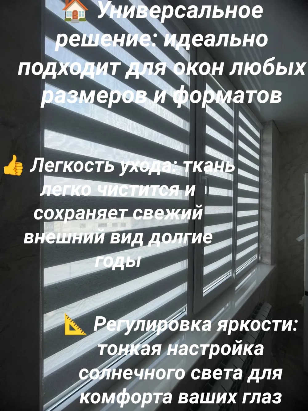 Рулонные шторы День-Ночь 58.2х132 см