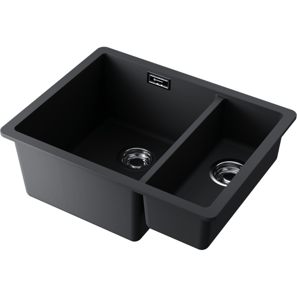 Мойка кухонная Omoikiri Kata 55-2-U-BL Artgranit, черный