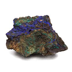 Коллекционный образец натурального азурмалахита