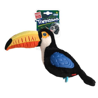 75460 Игрушка для собак Тукан с пищалкой большой 38см, серия TROPICANA SERIES, Gigwi