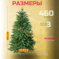 Литая искусственная ель Шервуд Премиум 180 см, Царь елка , Green Trees из Royal Forest, Triumf на MaxChristmas, литая ель из мелкой хвои, лапы по всей ветке