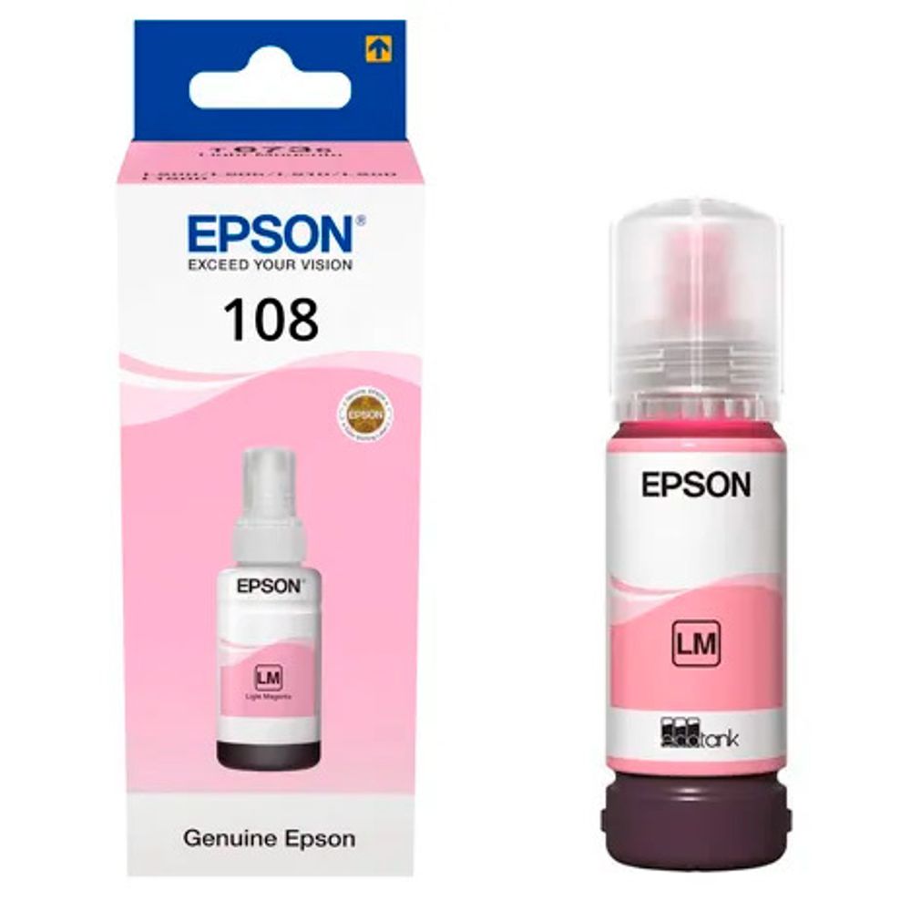 Контейнер с чернилами EPSON 108 (C13T09C64A) для L8050/L18050 светло-пурпурный