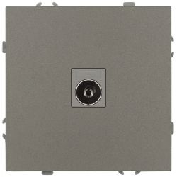 Розетка ЭРА Galaxy 15-3101-07 TV одиночная IP20 титан | Эра Galaxy