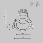 Встраиваемый светильник Technical DL115-10W-4K-B