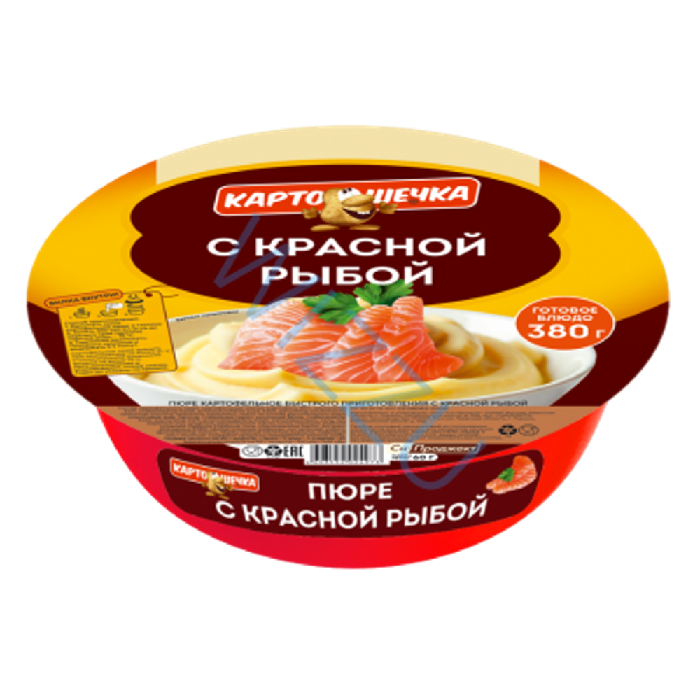 Картофельное пюре с красной рыбой большой обед, 60 г