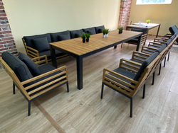 Стол обеденный ТЕЛЛА XL из тика 300x100