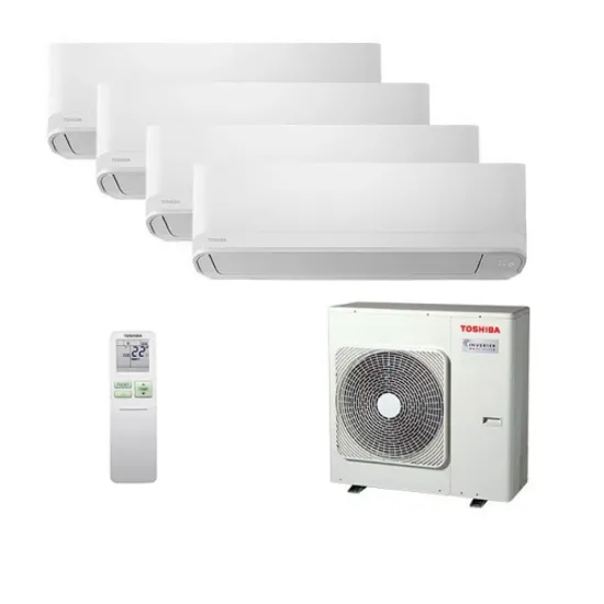 Мультисплит система на 4 комнаты Toshiba RAS-B07E2KVG-EE x 4 / RAS-4M27U2AVG-E